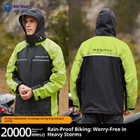 Ensemble imperméable deux pièces pour homme en nylon, pantalon et veste, réfléchissant, pour moto, cyclisme, livraison, équipement toutes saisons, résistant
