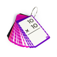 Ensemble de cartes de poche colorées portables pour enfants pour boîte de rangement d'enseignement de multiplication éducative avec jeu de société d'apprentissage