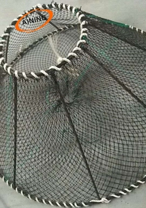 Trampa de cangrejo, langosta, camarón, redes de pesca plegables, negro, pesca plegable - Product Image 5