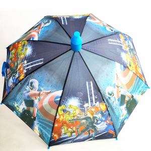 Wholesale High Quality Anti Dripping Cute Cartoon Character Straight <b>Umbrella</b> for Kids Polyester Plastic Handle - Product Image 4