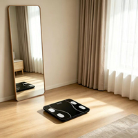 Balance connectée OEM 180 kg pour la composition corporelle, impédancemètre personnel pour salle de bain, mesure du poids corporel et de l'IMC