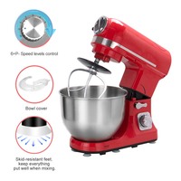 Robot Pâtissier Électrique 120V de Cuisine Domestique avec Bol 5L en SUS304, Hachoir et Tasse à Jus