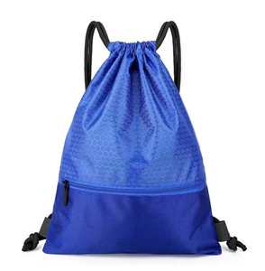 Men's and Women's Waterproof and Wear-resistant Zipper Polyester <b>Drawstring</b> with Pocket <b>Backpack</b> Ecological Travel <b>Backpack</b> - Product Image 1