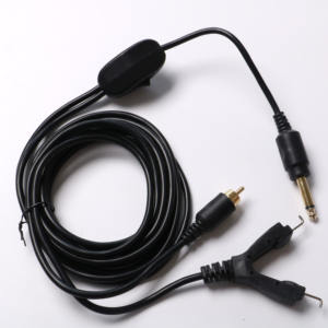 Cable de Alimentación para Máquina de Tatuar con Conector RCA, Cable de Silicona de Doble Clip de Alta Calidad - Product Image 3
