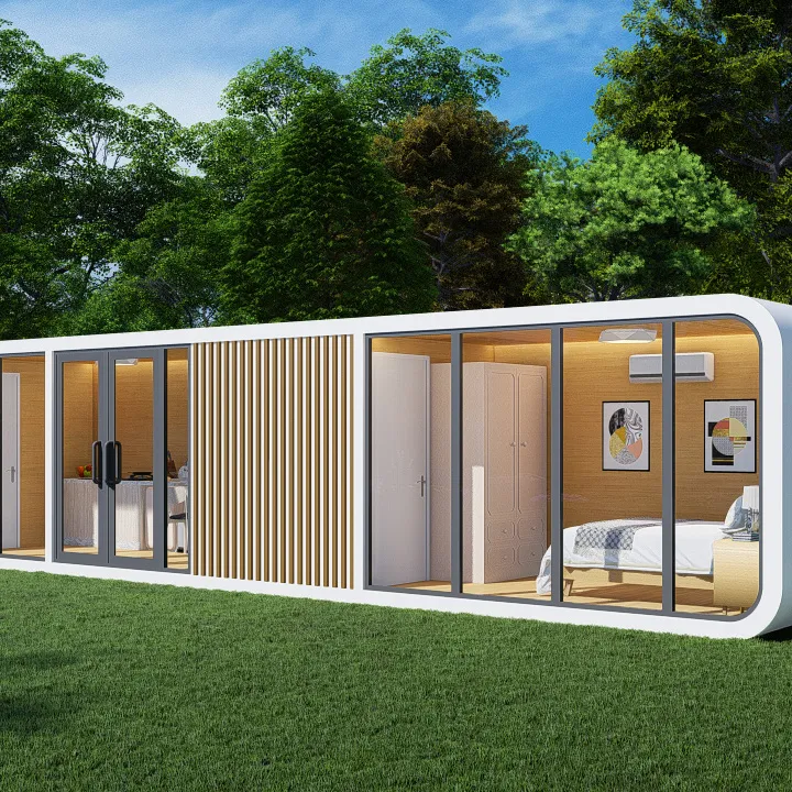 Qatar prefabrik konteyner ranza evler Bungalows Tiny Apple kabin Pod prefabrik modüler ev kapsül odası otel tatil