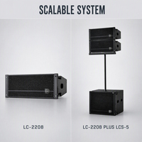 Système de sonorisation complet à double ligne de baffles de 8 pouces, 350W, 138dB, avec caisson de basses de 18 pouces pour petite scène de concert et performance live