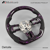 Volant personnalisé en fibre de carbone forgée de couleur violette pour Ford Mustang S550 GT Shelby GT350 GT500 Coupé Cabriolet 2015-2023