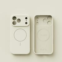 Coque de protection légère en silicone liquide magnétique fin et mat au design épuré pour iPhone 17 Pro Max