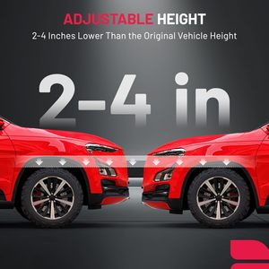 Amortisseurs GO Racing compatibles avec <span class=keywords><strong>Toyota</strong></span> <span class=keywords><strong>Corolla</strong></span> E90 1987-1999 E100 <span class=keywords><strong>E110</strong></span> AE92 AE101 AE111, kit de réduction de hauteur réglable - Product Image 5