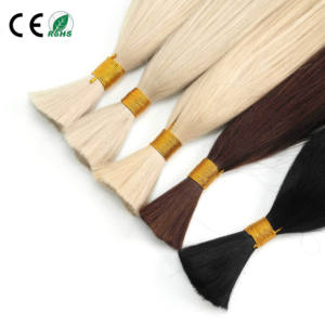 Amygirl 工厂价人发散装 50 克 直发光滑 100%雷米发 大量库存 双拉丝 11A 金发人发接发 - Product Image 1