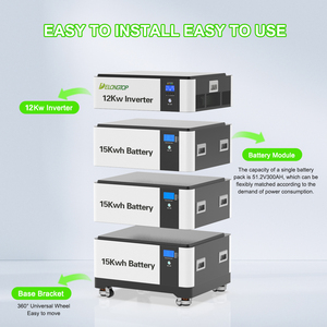 Inversor de 12kva con batería LiFePO4 20kwh 30kwh 45kwh 50kwh baterías para sistema fotovoltaico <span class=keywords><strong>48V</strong></span> LiFePO4 almacenamiento hogar Solar Kit - Product Image 3