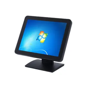 Monitor de alto brillo 2024, montaje en pared, LCD industrial para exteriores, monitor de pantalla táctil capacitiva de 15 pulgadas para quiosco de autoservicio