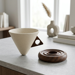 Ensemble de sous-verres en bois artisanal de qualité supérieure - Sous-verres en bois massif naturel avec finition résistante à la chaleur - Product Image 5