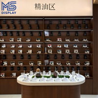 Étagère de présentation de parfums MS Fragrance Store, armoire murale rétroéclairée par LED, vitrine de parfums pour boutique de détail, boutique de beauté, hôtel, sur mesure