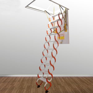 <span class=keywords><strong>Porte</strong></span> de <span class=keywords><strong>grenier</strong></span> compacte en acier orange personnalisée avec échelle - Product Image 2