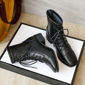 Botas cortas de piel auténtica para <span class=keywords><strong>mujer</strong></span>, botines a la moda, antideslizantes, cómodos, para invierno, 2021 - Product Image 6