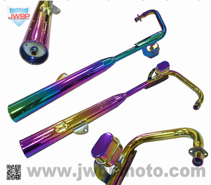 Silenciador de Escape para Motocicleta de Alto Rendimiento para NKD125 / SL125 / AK125S |   Escape de Competición Tornasol Neo Chrome |   Piezas Modificadas para 125cc - Product Image 3