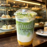 Gobelets transparents en PET personnalisables à faible MOQ, 16 oz, avec couvercles et pailles, pour matcha, café, boissons, vente en gros, jetables, en vrac