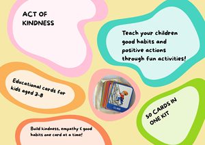 Tarjetas de Memoria Flash KIDOGEN Act of Kindness para Niños |   Tarjetas de aprendizaje sobre buenos hábitos y acciones positivas |   Valores morales y habilidades sociales - Product Image 6