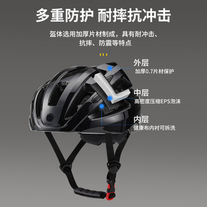 Casco de Ciclismo de Carretera, PC EPS, Ajustable, Transpirable, Resistente a Impactos, Protección para la Cabeza, Unisex, para Adultos - Product Image 3