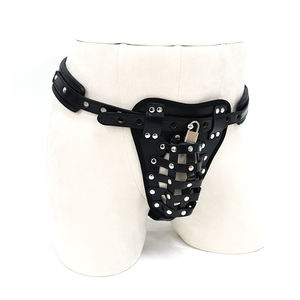男性貞操帯調節可能なストラップスリップハーネスBDSMフェチペニスボンデージケージタイドエロティックキーロック男性男性下着ランジェリー - Product Image 5