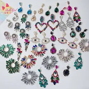 BELLEWORLD 2022 new fashion jewelry gift S925 silver plated small fragrance earrings rhinestone earrings for women