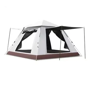 Buiten Waterdichte Pop-Up Tentcabine Met Onmiddellijke Instelling Van Automatische Aluminium Paal Familie Campingtent