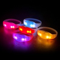 Toptan LED Silikon Rave Bilekliği DMX Programlanabilir Renk Değiştiren Bilezik Müzik Festivali Gece Kulübü Parti Malzemeleri
