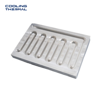 Plaque de refroidissement liquide en aluminium sur mesure OEM, tube en cuivre, plaque froide pour batterie de véhicule électrique / processeur de serveur / refroidisseur industriel, usinée CNC