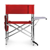 Chaise de jardin pliable en métal de haute qualité Bestex avec table latérale intégrée - Portable pour une utilisation en extérieur, chaises de pique-nique et de plage