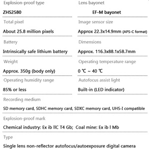 Caméra anti-explosion ZHS2580 25,8 millions de pixels avec fonction Wi-Fi pour l'exploitation minière - Product Image 6