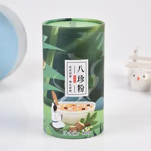 ESTICK Custom Tea Food Round Box Kraft Paper Creative Biodegradable Food Grade Tube Cardboard Packaging Paper Tube