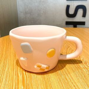High Quality Wholesale Eco-friendly Stoneware Ceramic Coffee Mug with Cartoon Pattern Food Safe & Reusable Tapered Design - Product Image 6