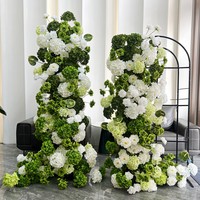 Rangkaian Bunga Artificial Hot Sale untuk Dekorasi Pernikahan, Latar Belakang Floral Arch, Perlengkapan Dekorasi Pesta Pernikahan