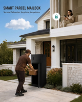 Boîte de livraison de colis intelligente, extérieure, avec WiFi, Bluetooth, casier à colis avec déverrouillage à distance par application, armoire de rangement antivol