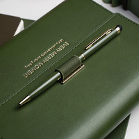 Carnet de notes A5 personnalisé avec logo, couverture en cuir PU de qualité supérieure, organiseur à spirales, ensemble cadeau avec stylo pour usage personnel et promotion professionnelle