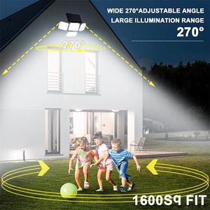 Lámpara Solar de Seguridad de Nueva Generación con 333 LED, Sensor de Movimiento, 3 Cabezales, Reflector LED para Casa, Terraza, Valla, Jardín, Patio, Garaje - Product Image 6