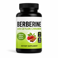 Complément Herbal OLLI OEM/ODM : Capsules de Berbérine Phytosome et Cannelle de Ceylan pour le Soutien de la Fonction Immunitaire, Modèle OLLI-GH003, 60 gélules