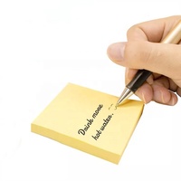 Foska – Bloc-notes autocollants carrés simples, assortiment de tailles, 100 feuilles, petit format, jaune vif, papier sans bavure – Vente en gros