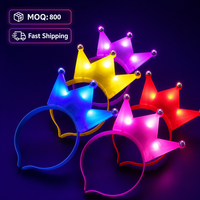 Serre-tête LED Lumineux Clignotant à 3 Lumières avec Strass – Accessoire Cheveux Anniversaire