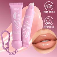Gloss à lèvres naturel hydratant effet brillant, marque privée, fini verreux haute brillance, repulpant aux peptides, effet jus de fruit