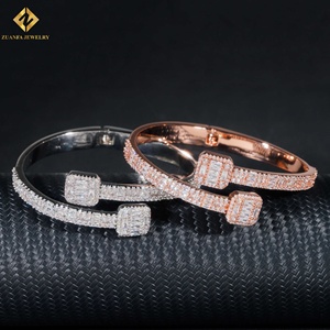 GRA Certificate Jewelry <b>Iced</b> Out Moissanite Bangle 925 Silver VVS Hiphop Bangle Pass Diamond Tester Fast Shipping - Product Image 5
