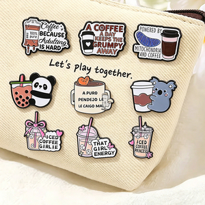 Được cung cấp năng lượng bởi Mitochondria và cà phê Enamel Pin Cà phê nguyên chất 100% Vì trưởng thành là khó khăn Trâm cài dành cho người yêu cà phê Huy hiệu trang sức Pin - Product Image 1