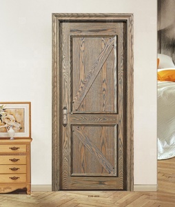 Hiện đại rắn gỗ biệt thự cửa nóng bán nội thất sống và phòng ngủ cửa với khắc kỹ thuật hoàn thành bề mặt - Product Image 4