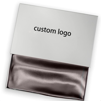 Vente en gros 100% taie d'oreiller en soie bio 22mm boîte de luxe taie d'oreiller en soie logo brodé Oeko 100% pure soie de mûrier