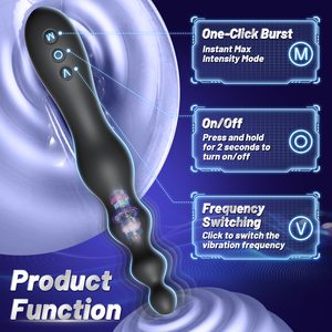 Premium Silikon 10 Vibrationsmodi Zugperlen Analplug Vibrator Männlicher Prostata-Massager Analkugeln Plug G-Punkt Sexspielzeug - Product Image 4