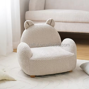 เก้าอี้โซฟารูปหมีสำหรับเด็ก, เก้าอี้โซฟารูปการ์ตูนแบบเดี่ยวสำหรับเด็กห้องนั่งเล่นห้องนอนเฟอร์นิเจอร์ผ้ากำมะหยี่สไตล์น่ารัก - Product Image 1