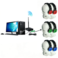 OMFOX Casque réseau maillé 2.4G Casques de diffusion sans fil Communication claire Disco DJ Magic Box Transmetteur OEM