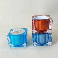 Nouvelle couleur acrylique Deluxe qualité pot de crème en plastique PS boîte de Distribution de soins de la peau pour crème Essence huile essentielle