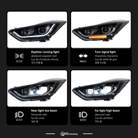 Feux de voiture pour Hyundai Elantra Avante MD 2011-2016, modèle LED GT, projecteur avant avec lentille DRL, accessoires automobiles